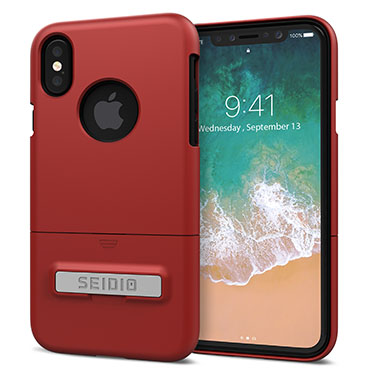 Seidio Surface with Kickstand for iPhone Xs/X (Dark Red /Black)